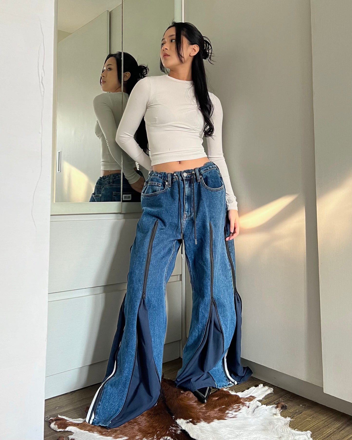 [BIG SIZE] Zipper Pants 081
