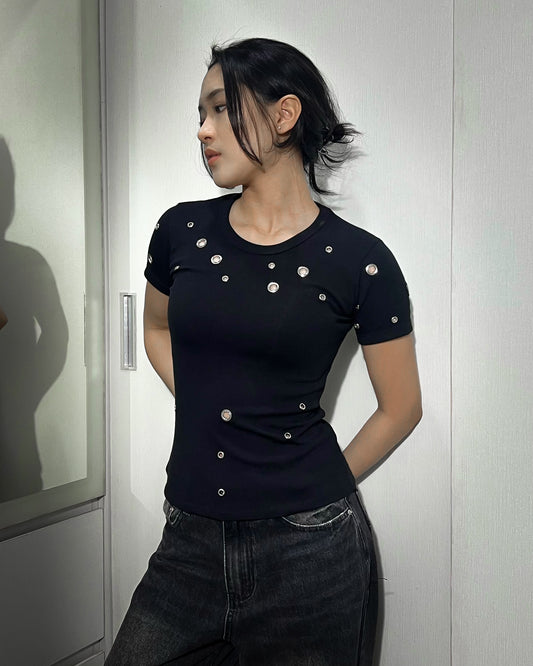 Eyelet Rib Top 003