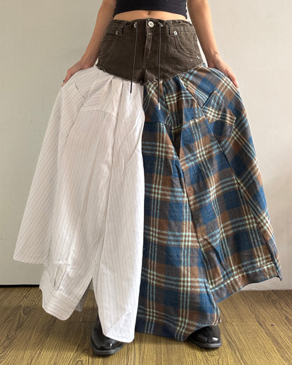Flannel Maxi Skirt 020