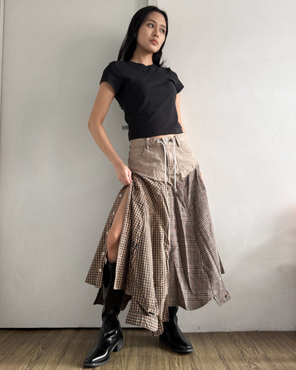 Flannel Maxi Skirt 022