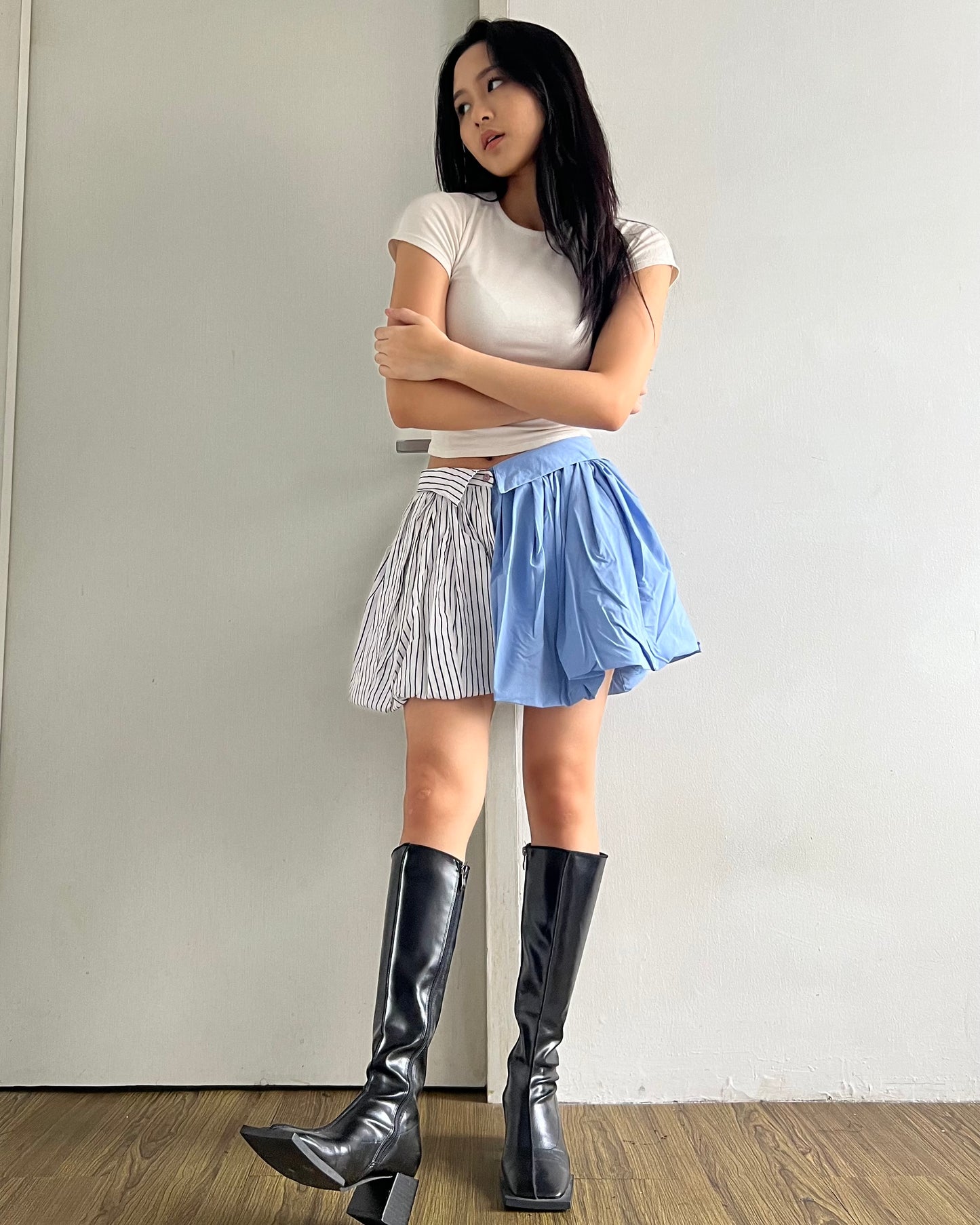 Button-up Balloon Skirt 005