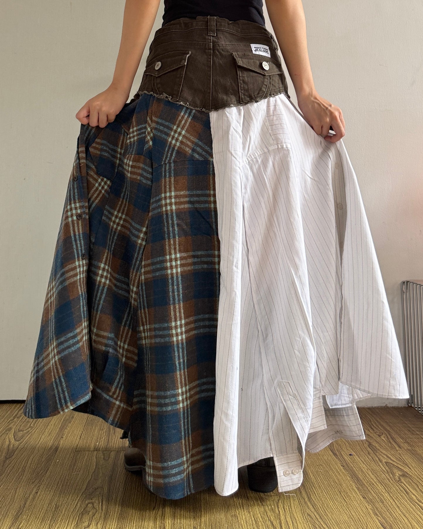 Flannel Maxi Skirt 020
