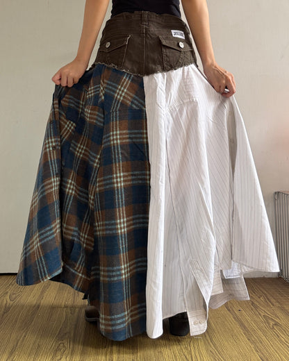 Flannel Maxi Skirt 020