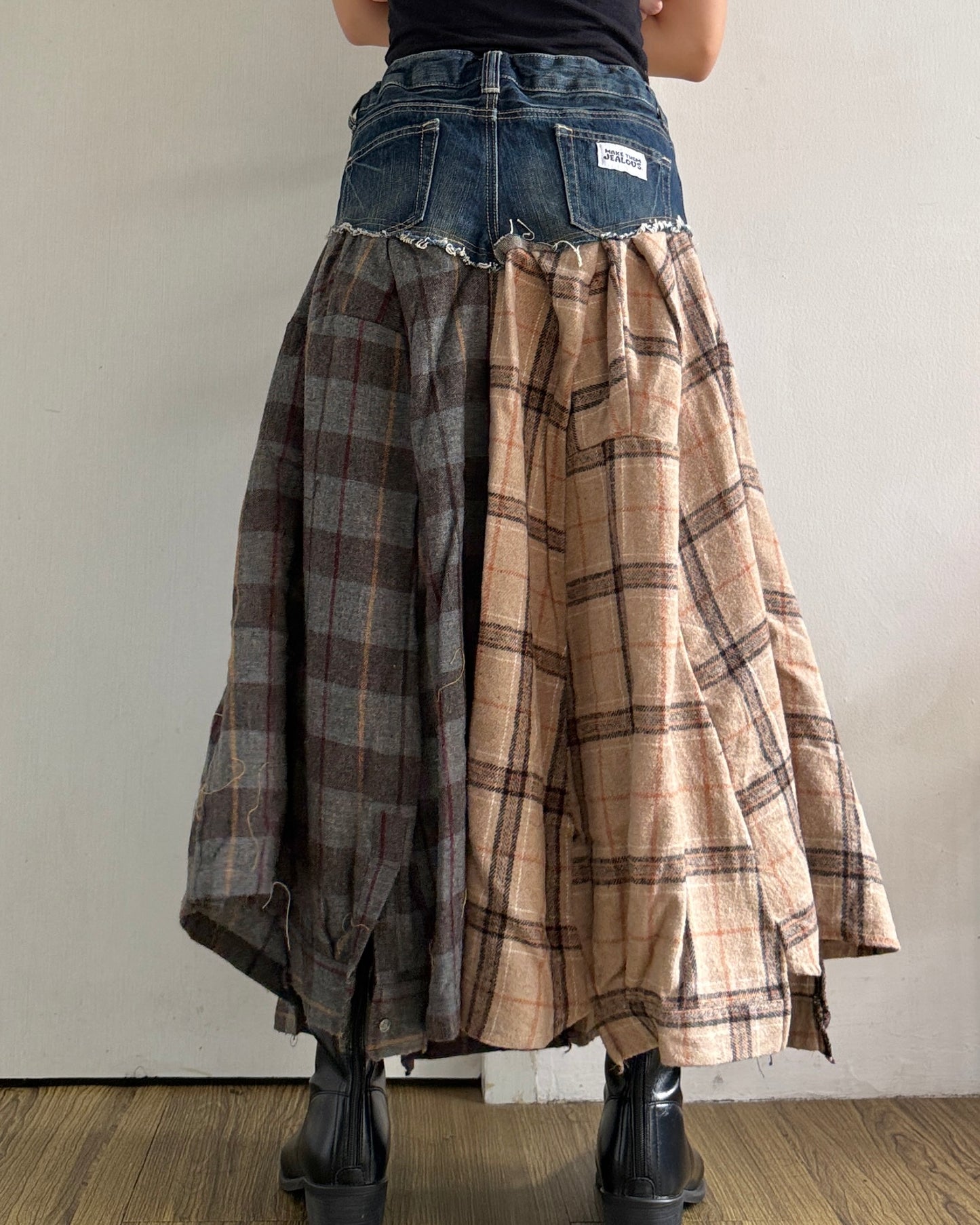 Flannel Maxi Skirt 014