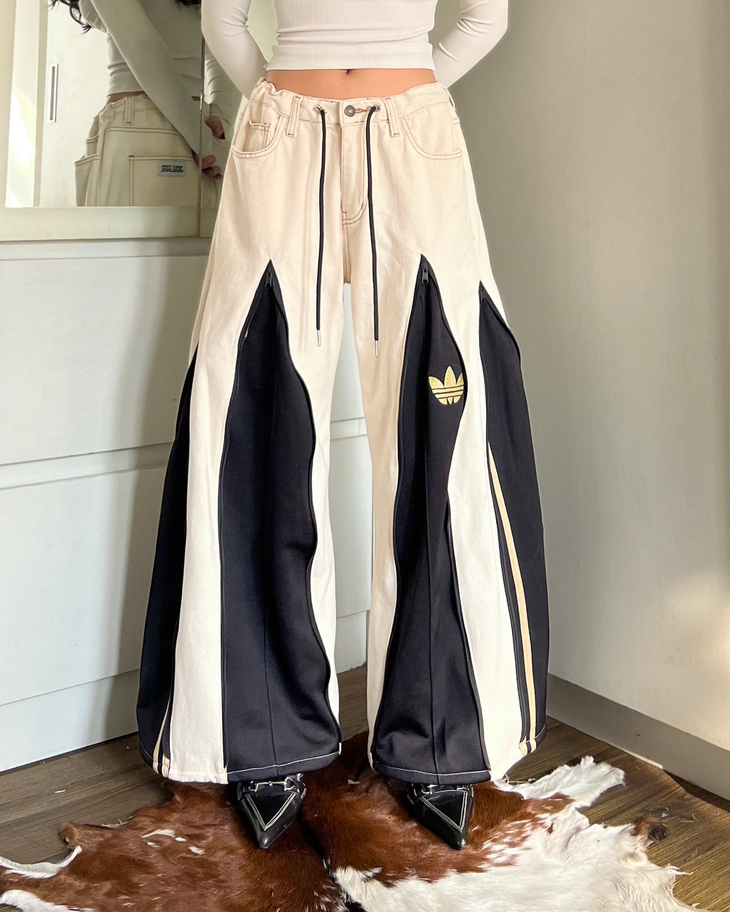 [BIG SIZE] Zipper Pants 074