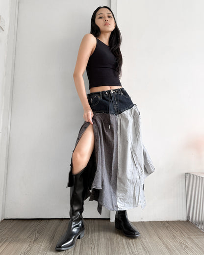 Flannel Maxi Skirt 011