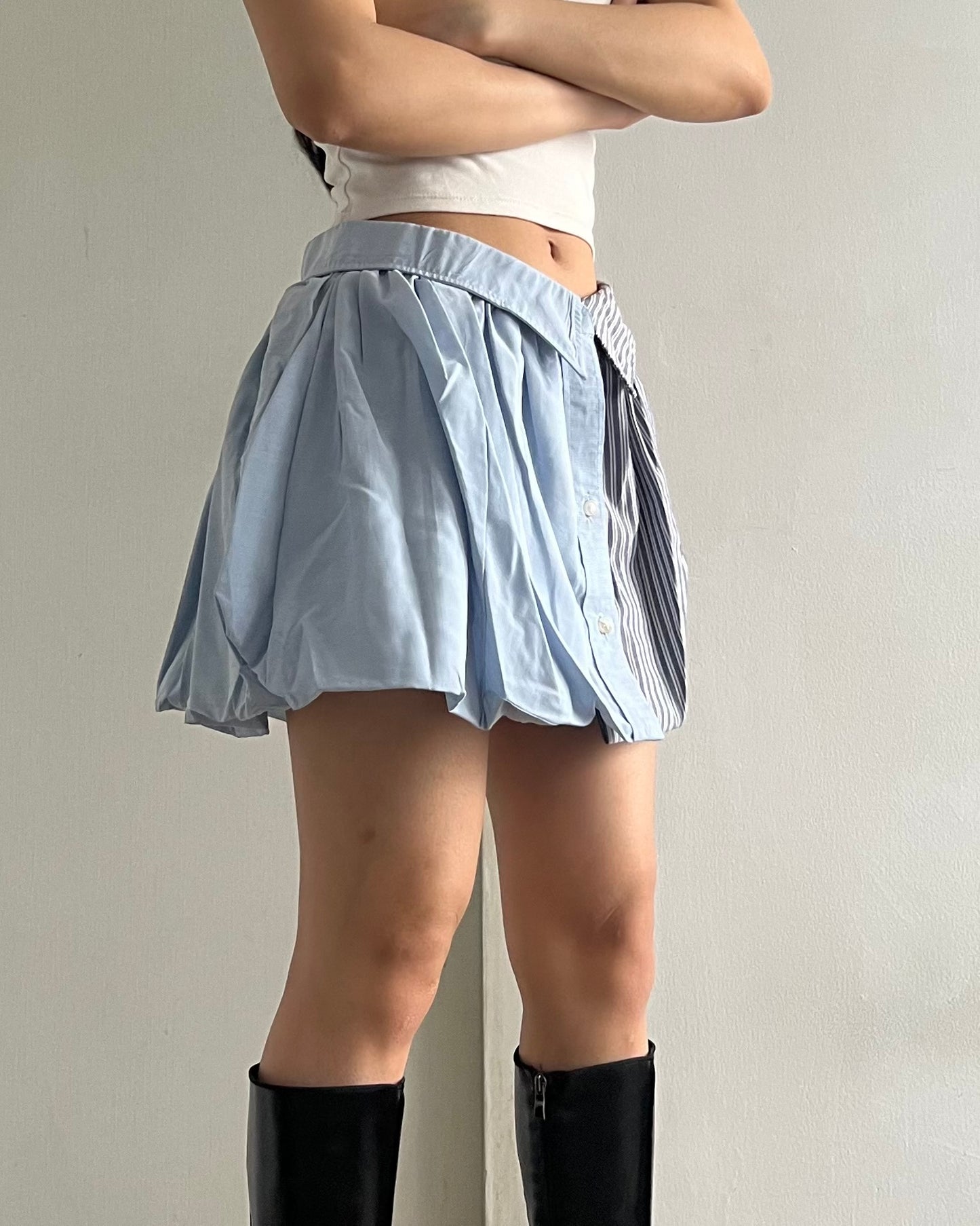 Button-up Balloon Skirt 003