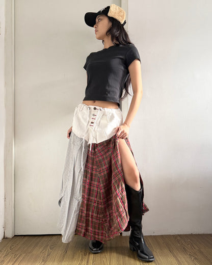 Flannel Maxi Skirt 032