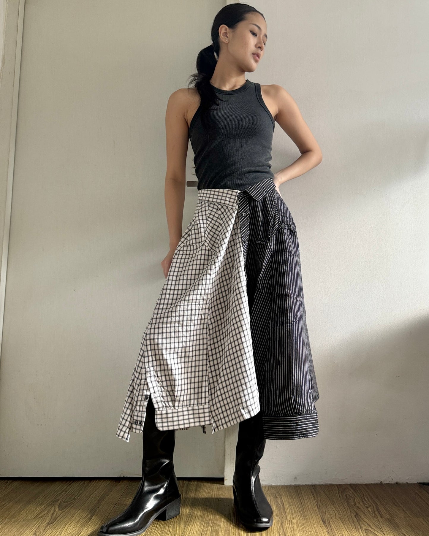 Button-up Maxi Skirt 081
