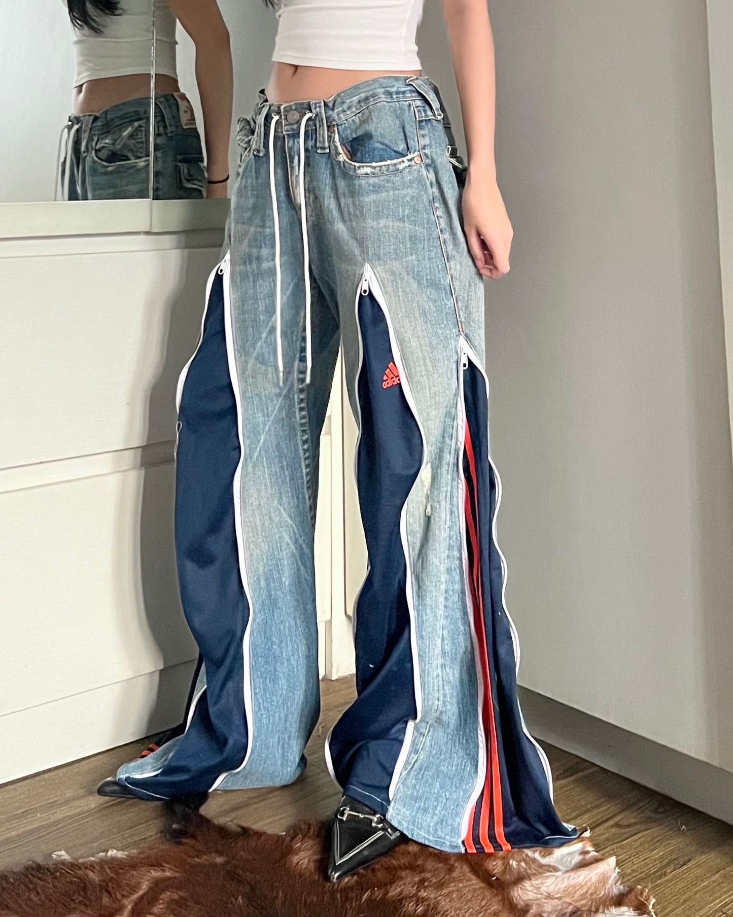 [BIG SIZE] Zipper Pants 093