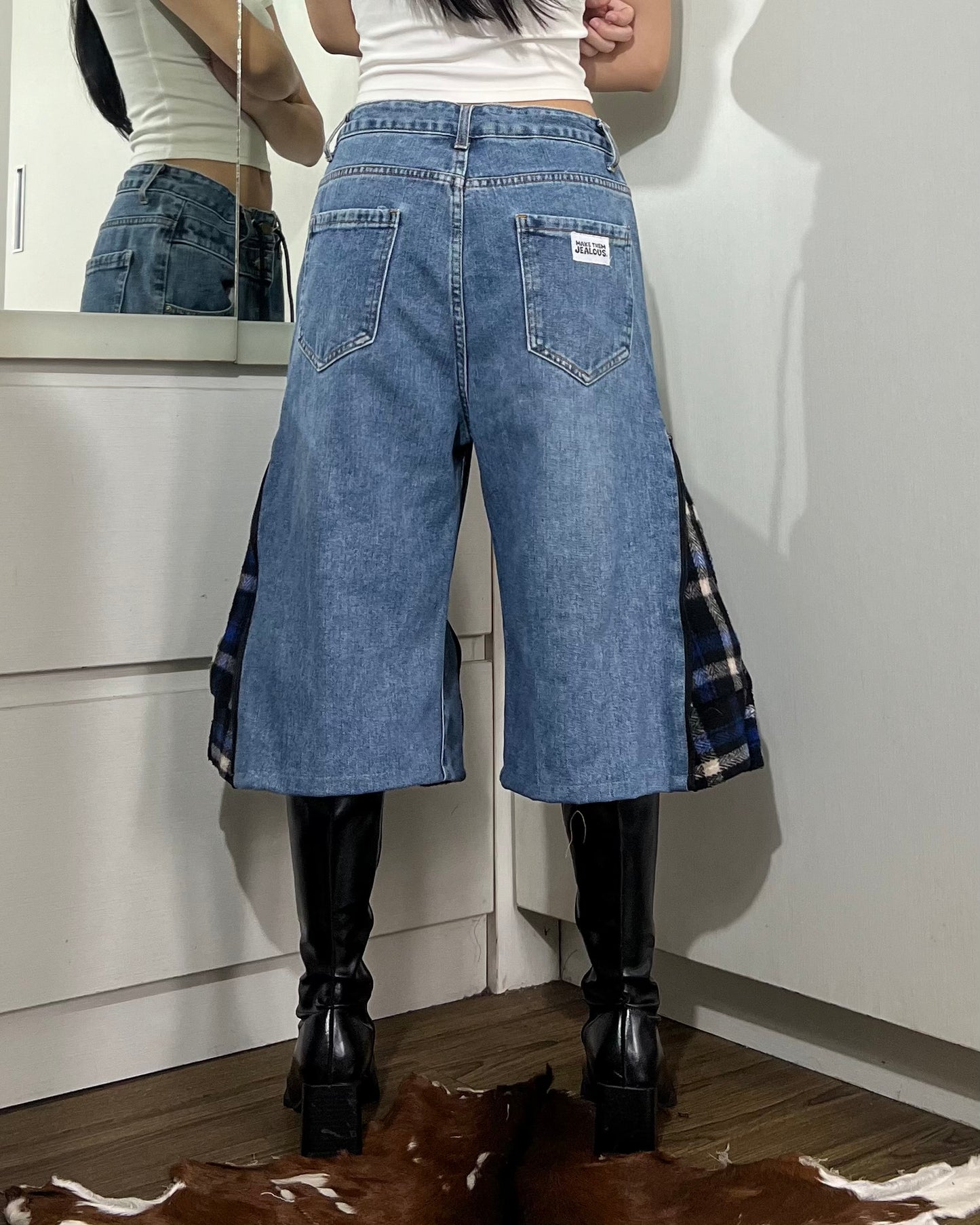 [BIG SIZE] Zipper Jorts 001