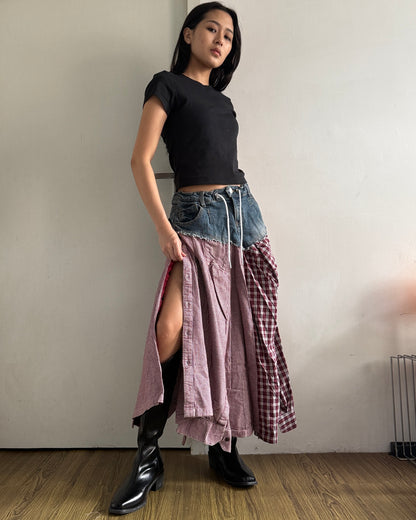 Flannel Maxi Skirt 024
