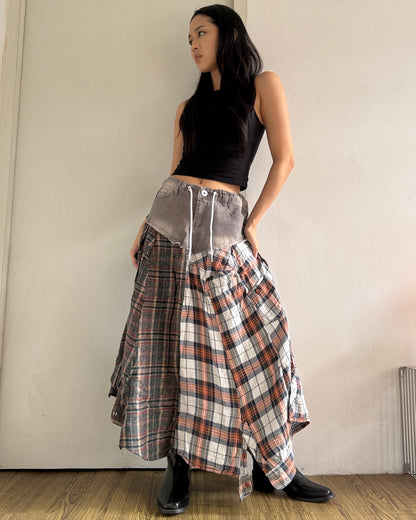 Flannel Maxi Skirt 015