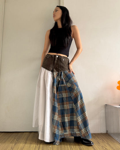 Flannel Maxi Skirt 020