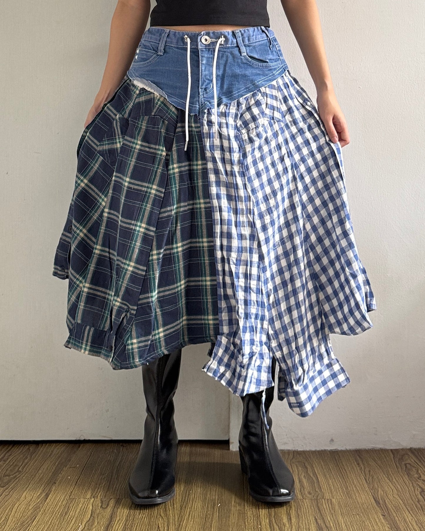Flannel Maxi Skirt 023