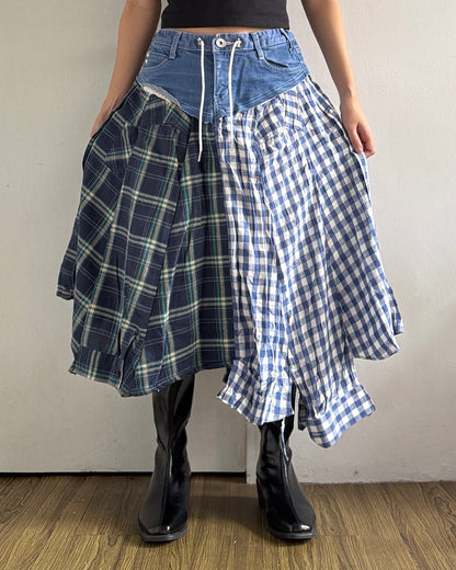 Flannel Maxi Skirt 023