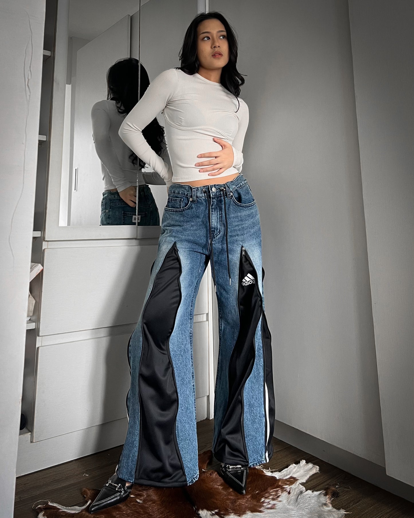Zipper Pants 076