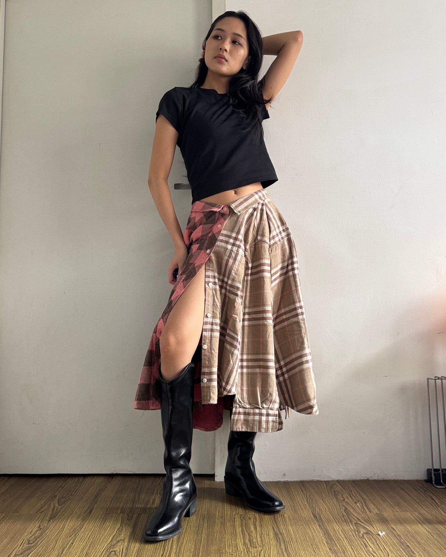 Button-Up Maxi Skirt 063
