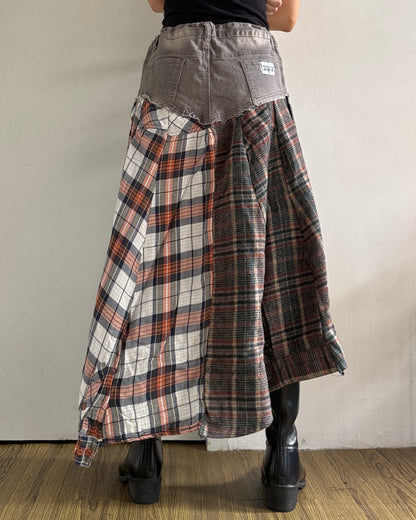 Flannel Maxi Skirt 015