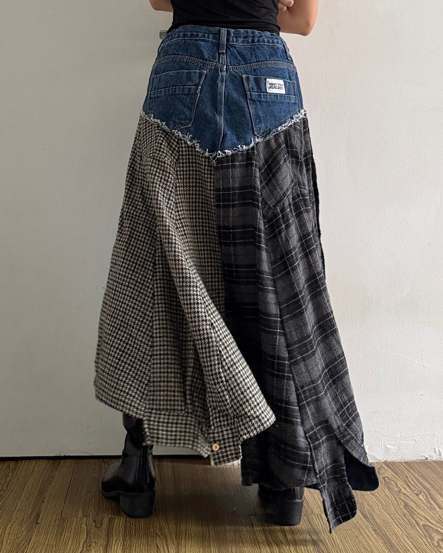 Flannel Maxi Skirt 007