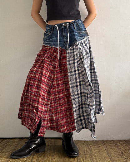 Flannel Maxi Skirt 028