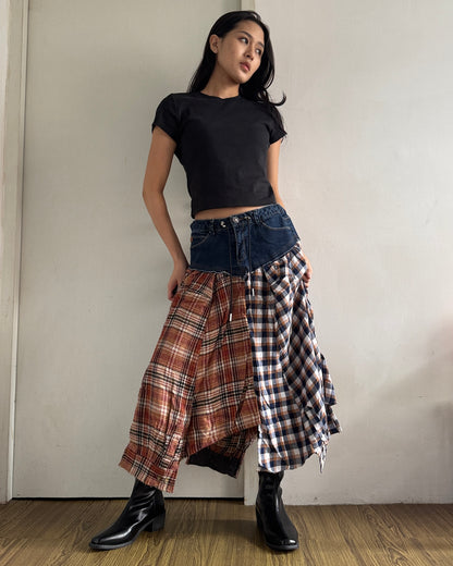 Flannel Maxi Skirt 021