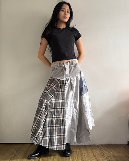 Flannel Maxi Skirt 030