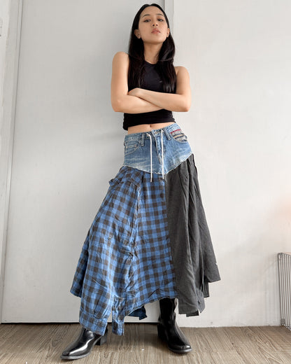 Flannel Maxi Skirt 016