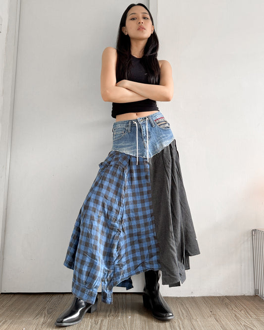 Flannel Maxi Skirt 016