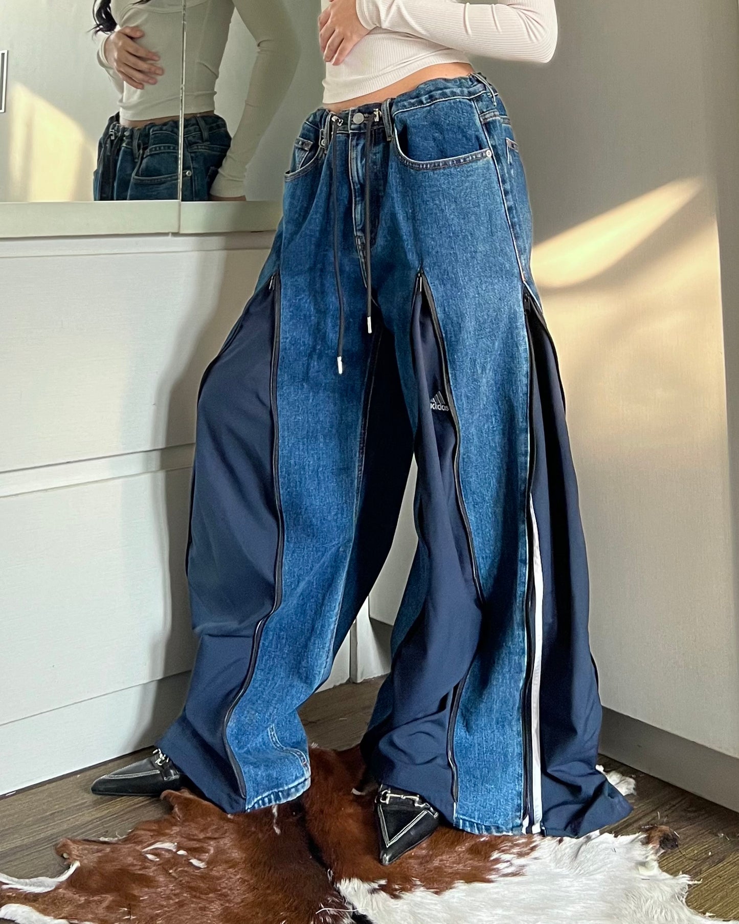 [BIG SIZE] Zipper Pants 081