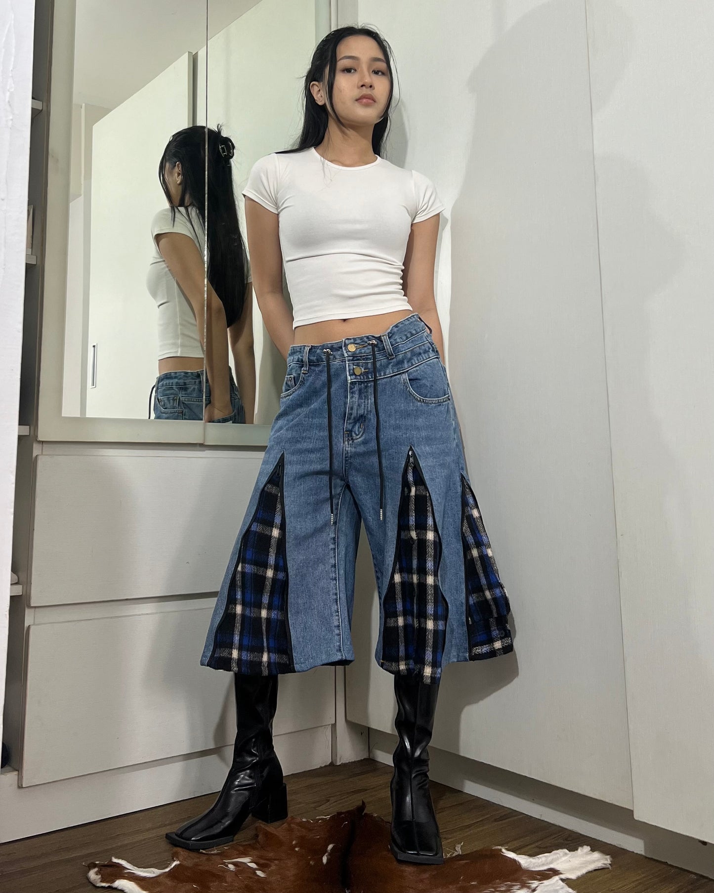 [BIG SIZE] Zipper Jorts 001