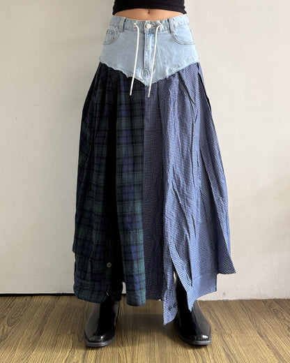 Flannel Maxi Skirt 012