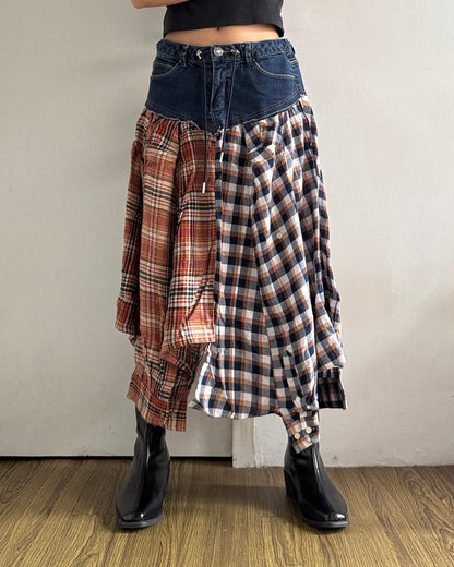 Flannel Maxi Skirt 021