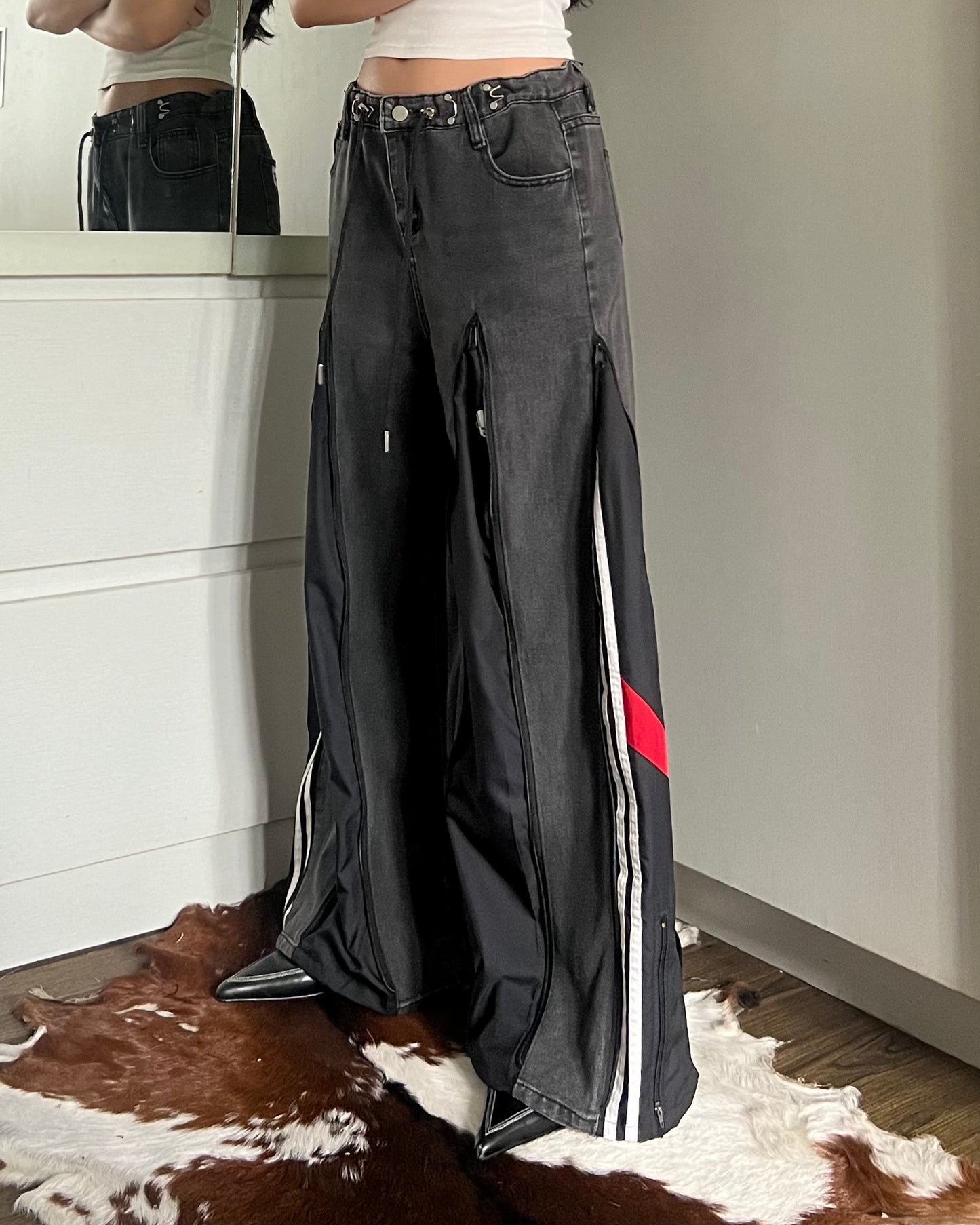 [BIG SIZE] Zipper Pants 057