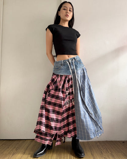 Flannel Maxi Skirt 046
