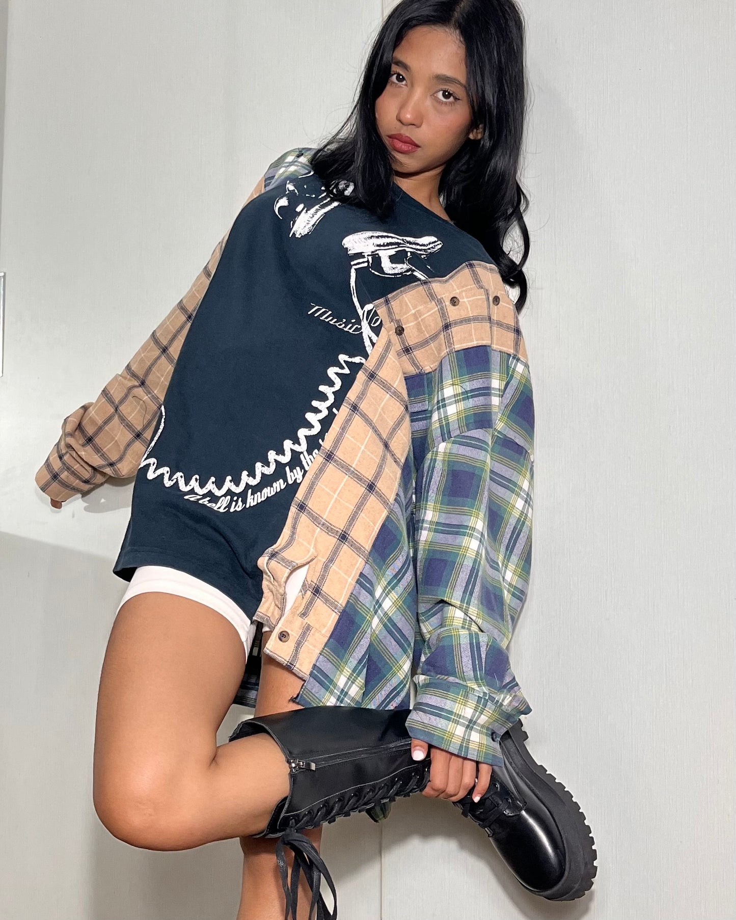 Deconstructed Flannel Shirt 003