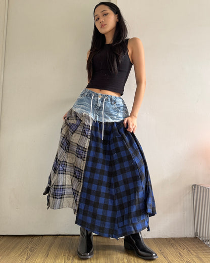 Flannel Maxi Skirt 017
