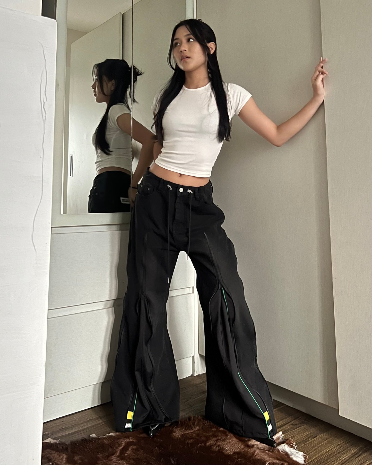 [BIG SIZE] Zipper Pants 087