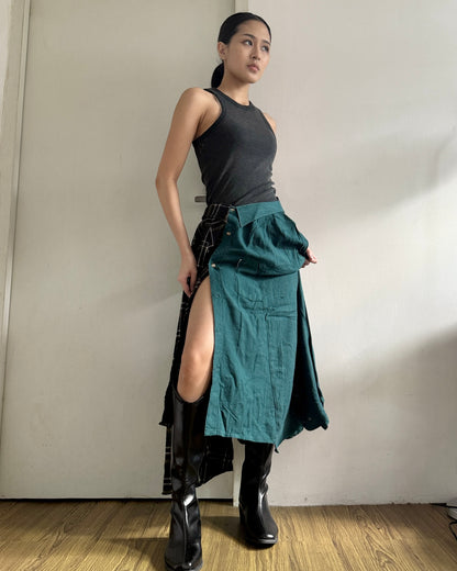 Button-up Maxi Skirt 080