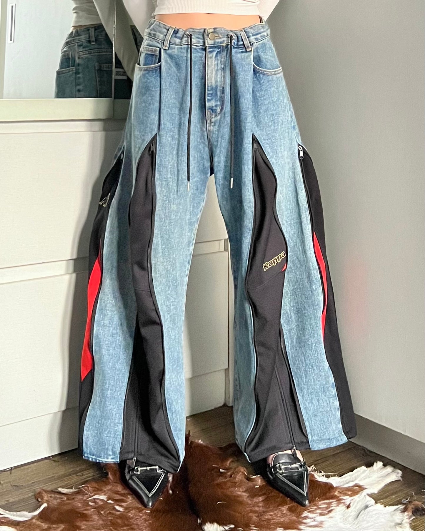 [BIG SIZE] Zipper Pants 066