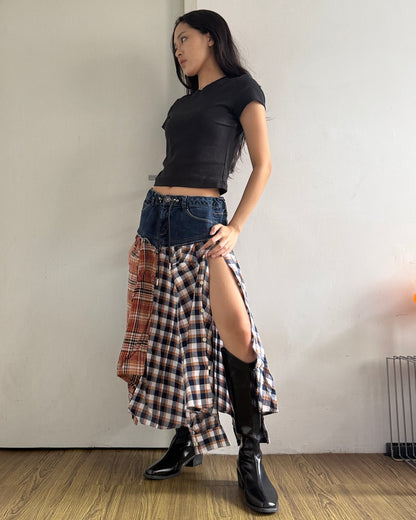 Flannel Maxi Skirt 021