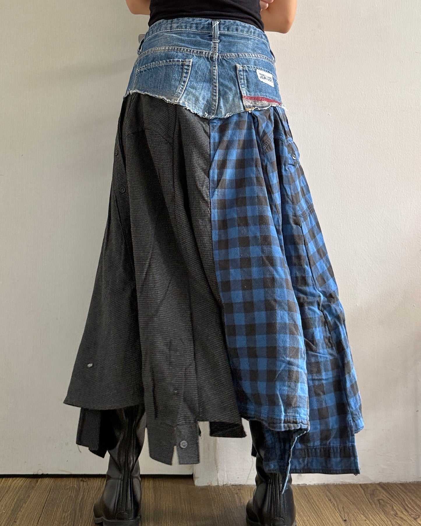 Flannel Maxi Skirt 016