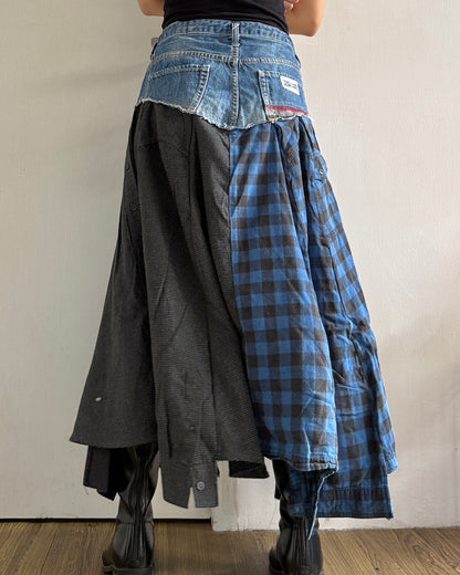Flannel Maxi Skirt 016