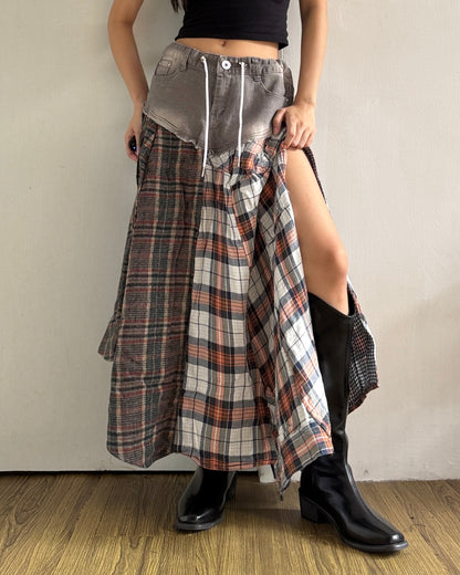 Flannel Maxi Skirt 015