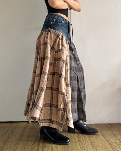 Flannel Maxi Skirt 014
