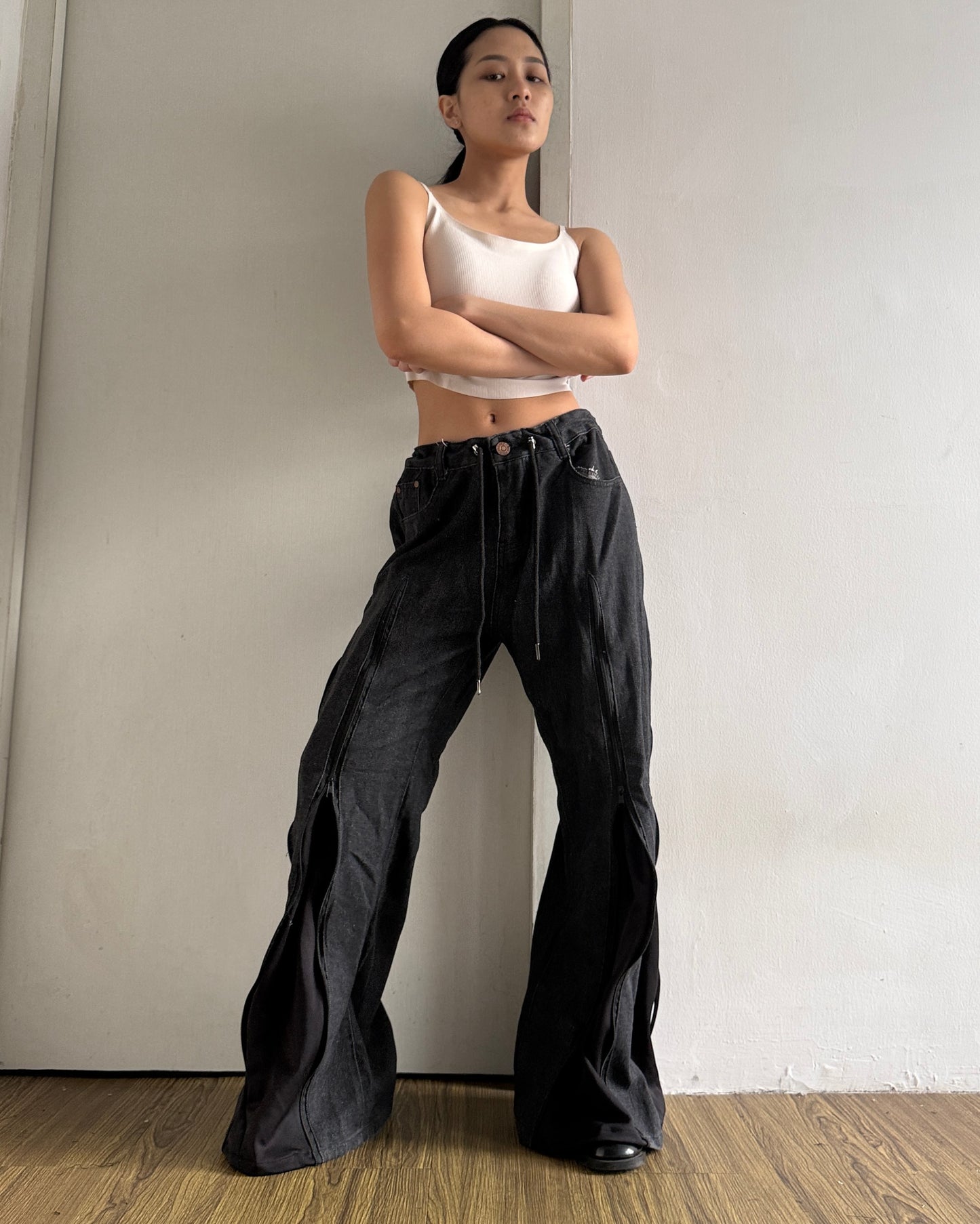 [BIG SIZE] Zipper Pants 0252