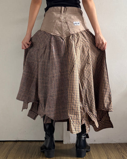 Flannel Maxi Skirt 022
