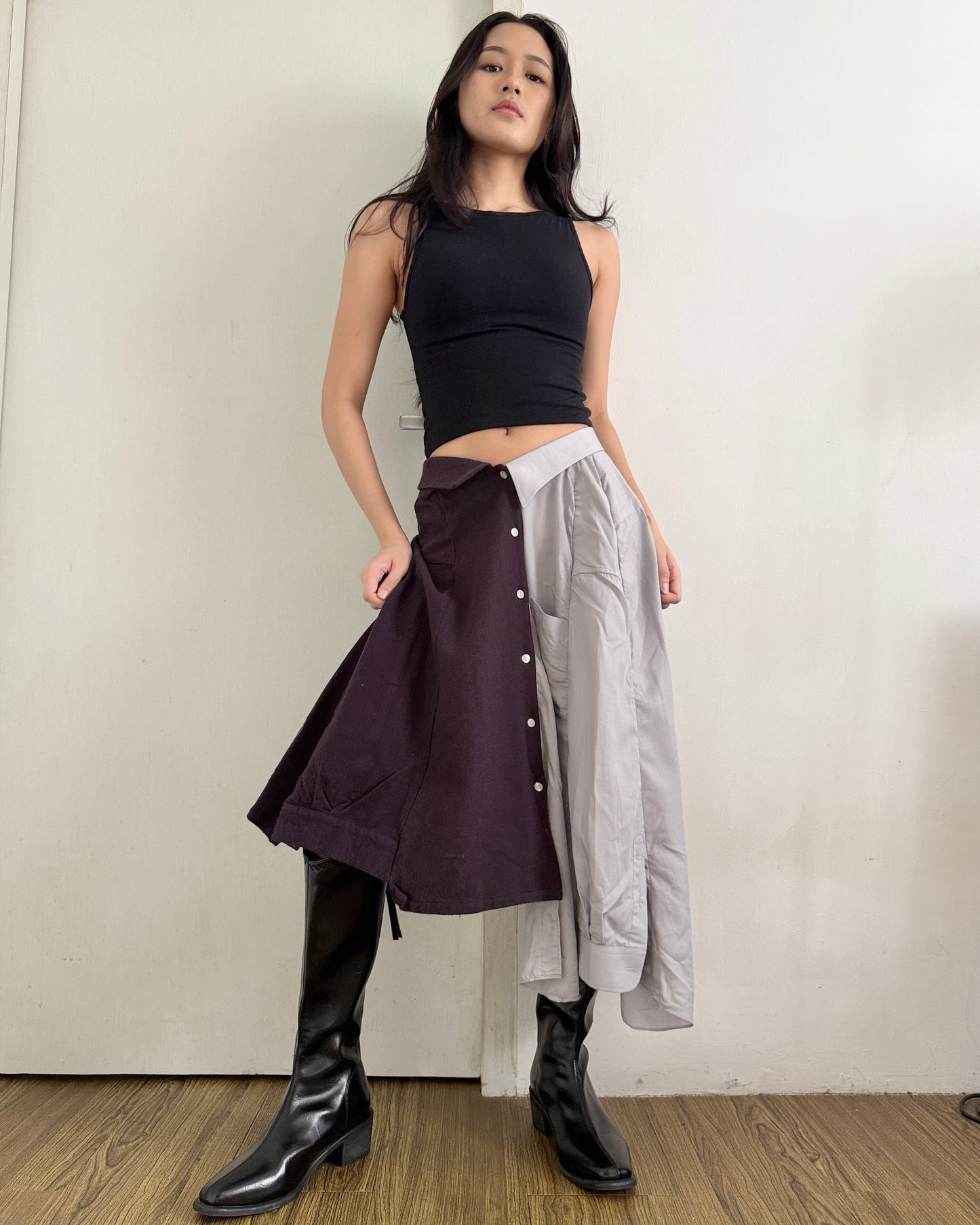Button-up Maxi Skirt 075