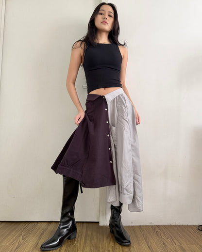 Button-up Maxi Skirt 075