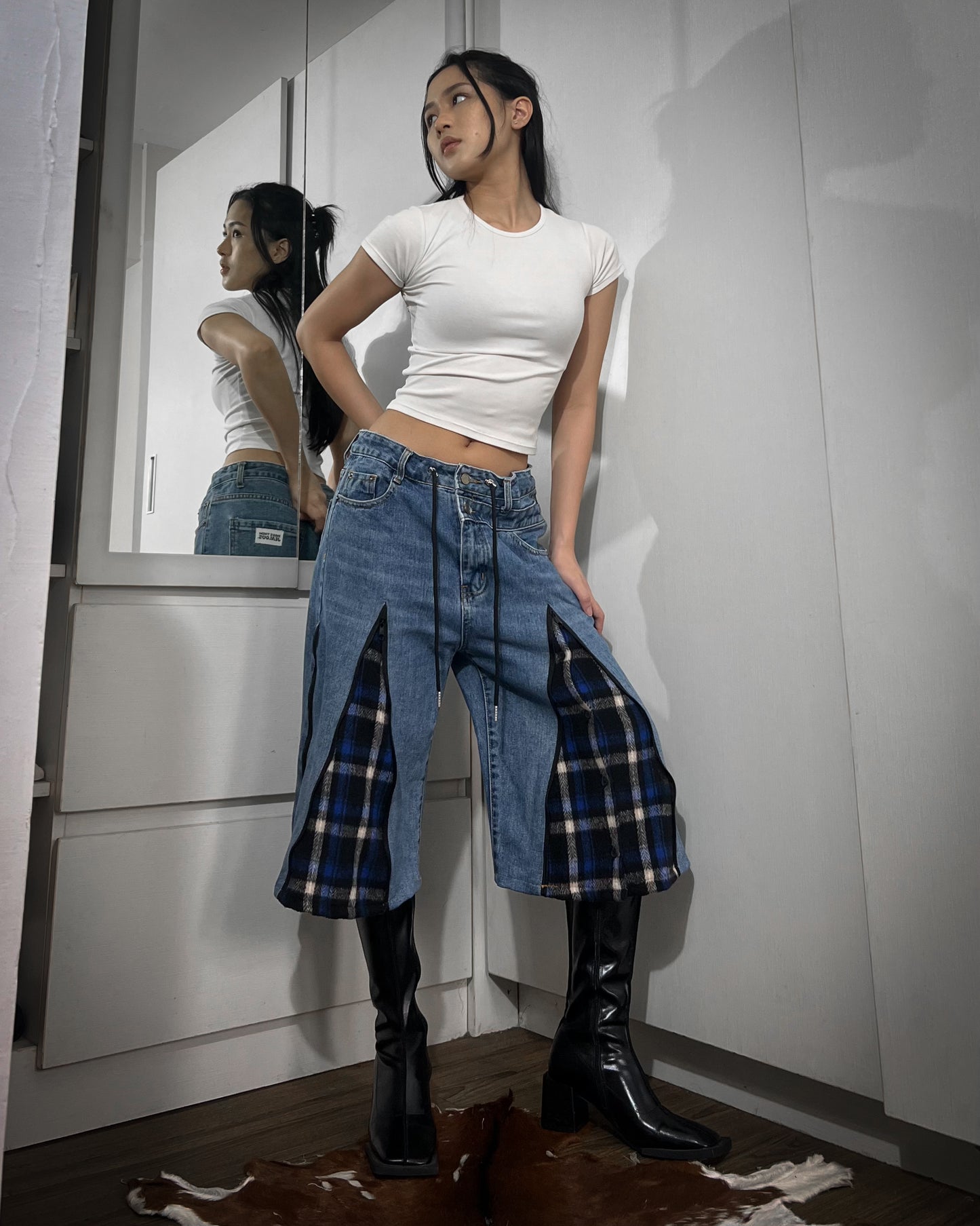 [BIG SIZE] Zipper Jorts 001